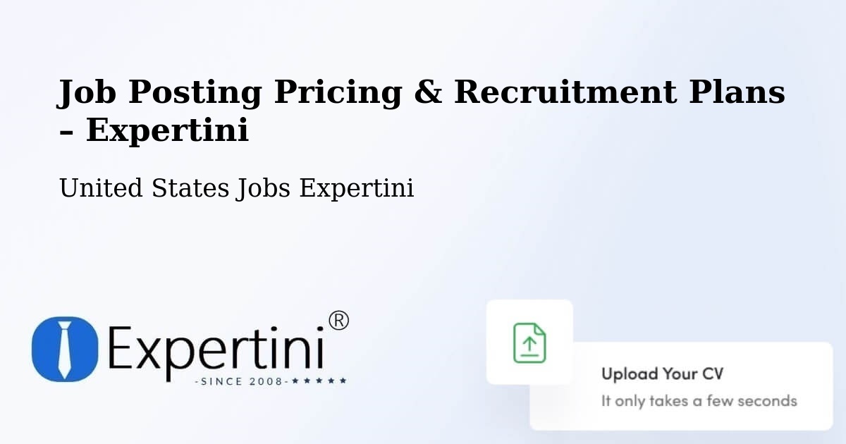 Job Posting Pricing & Recruitment Plans – Thompson - Thompson, United States Jobs Expertini